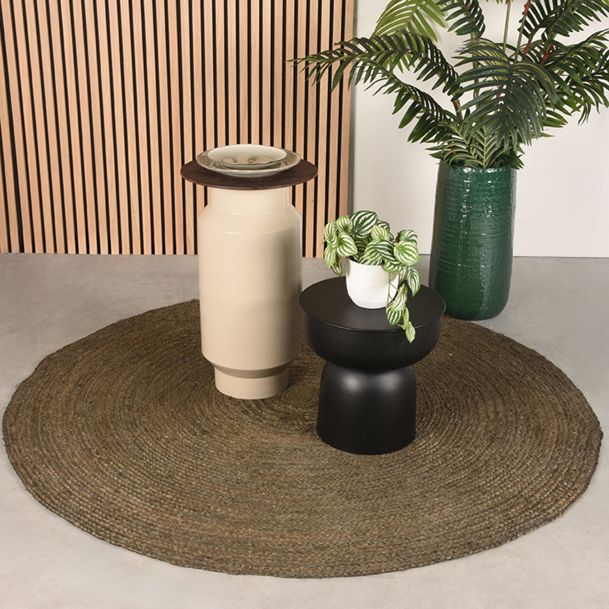 LABEL51 Bijzettafel Jik – Massief Mangohout – Ø35 cm